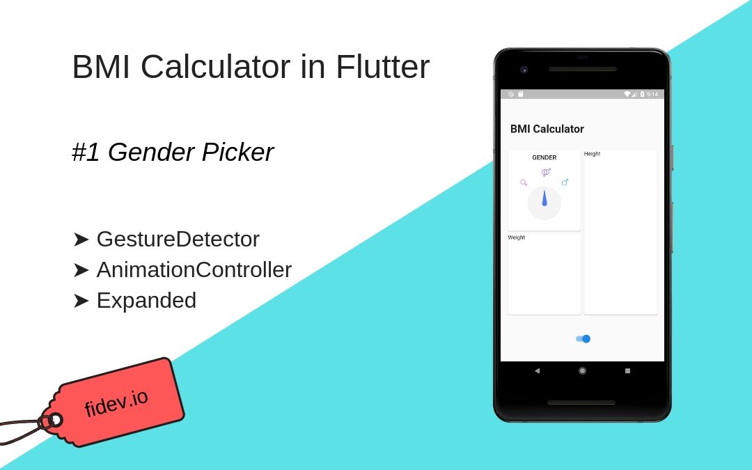 BMI Calculator in Flutter – part 1 – Gender